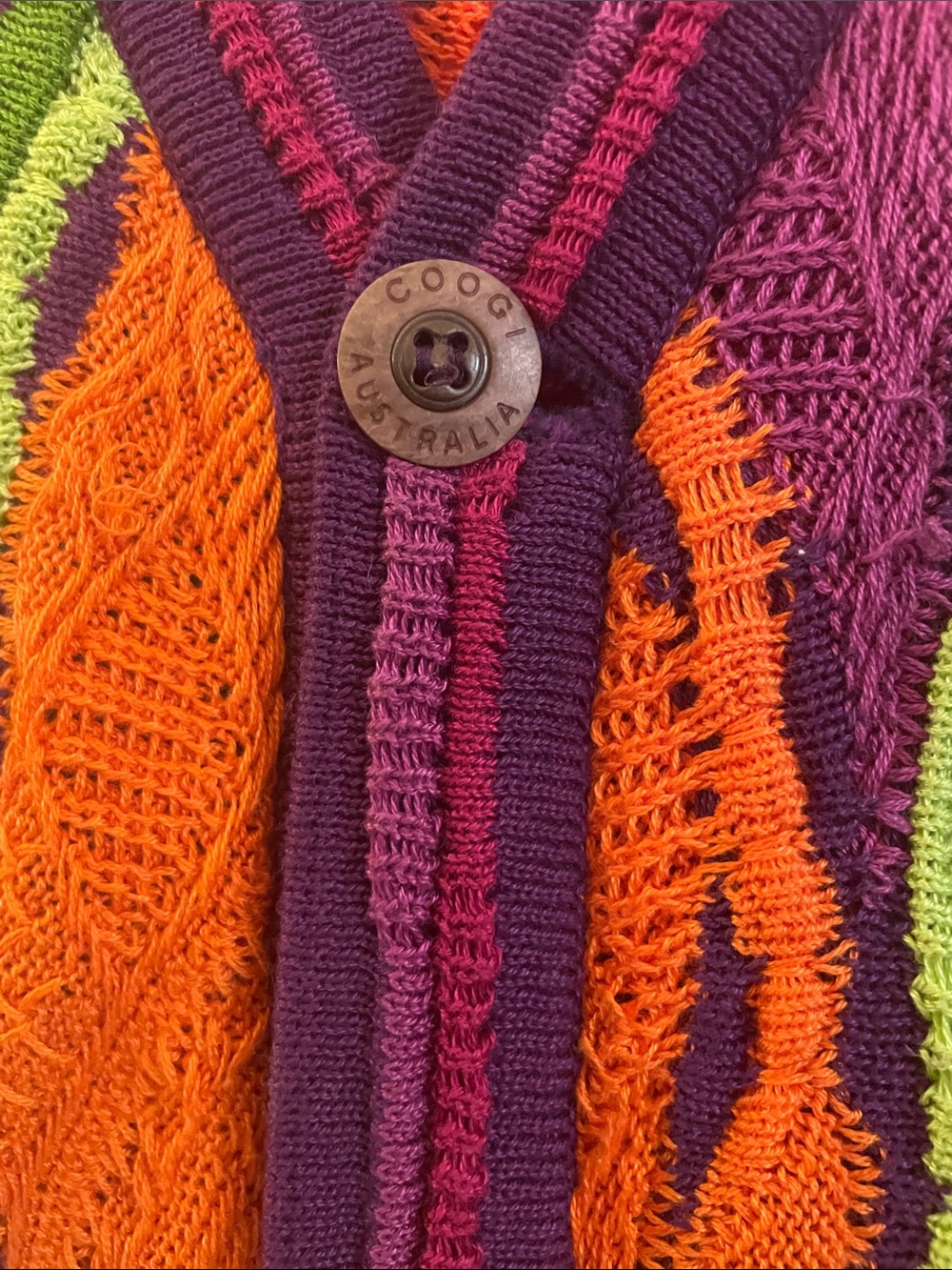 Coogi Australia Vintage Vibrant Color Palette Authentic Vest - Picture 9 of 13
